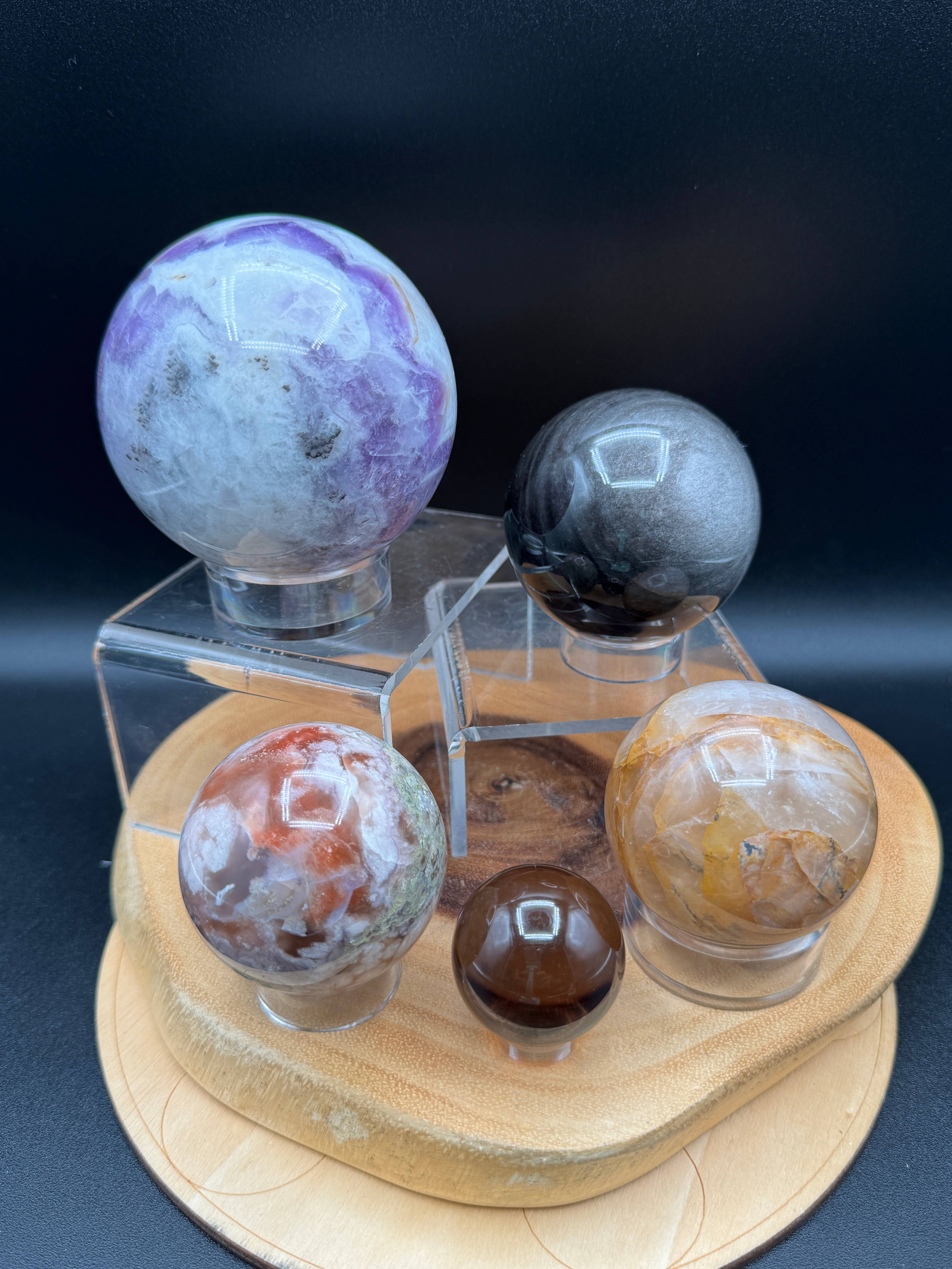 5 pz fascio di ossidiana argentea guaritrice dorata fumosa G254 per la vendita all'ingrosso da parte di The 7 Directions