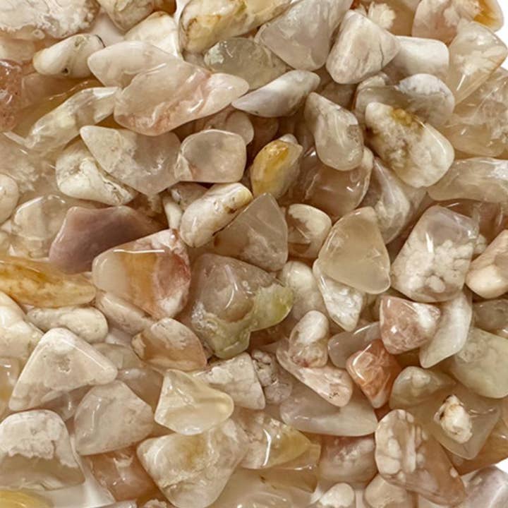 La Boîte à Cailloux - Wholesale Spiritual Stone/Crystal - Cherry Blossom Agate Madagascar A (tumbled stone)
