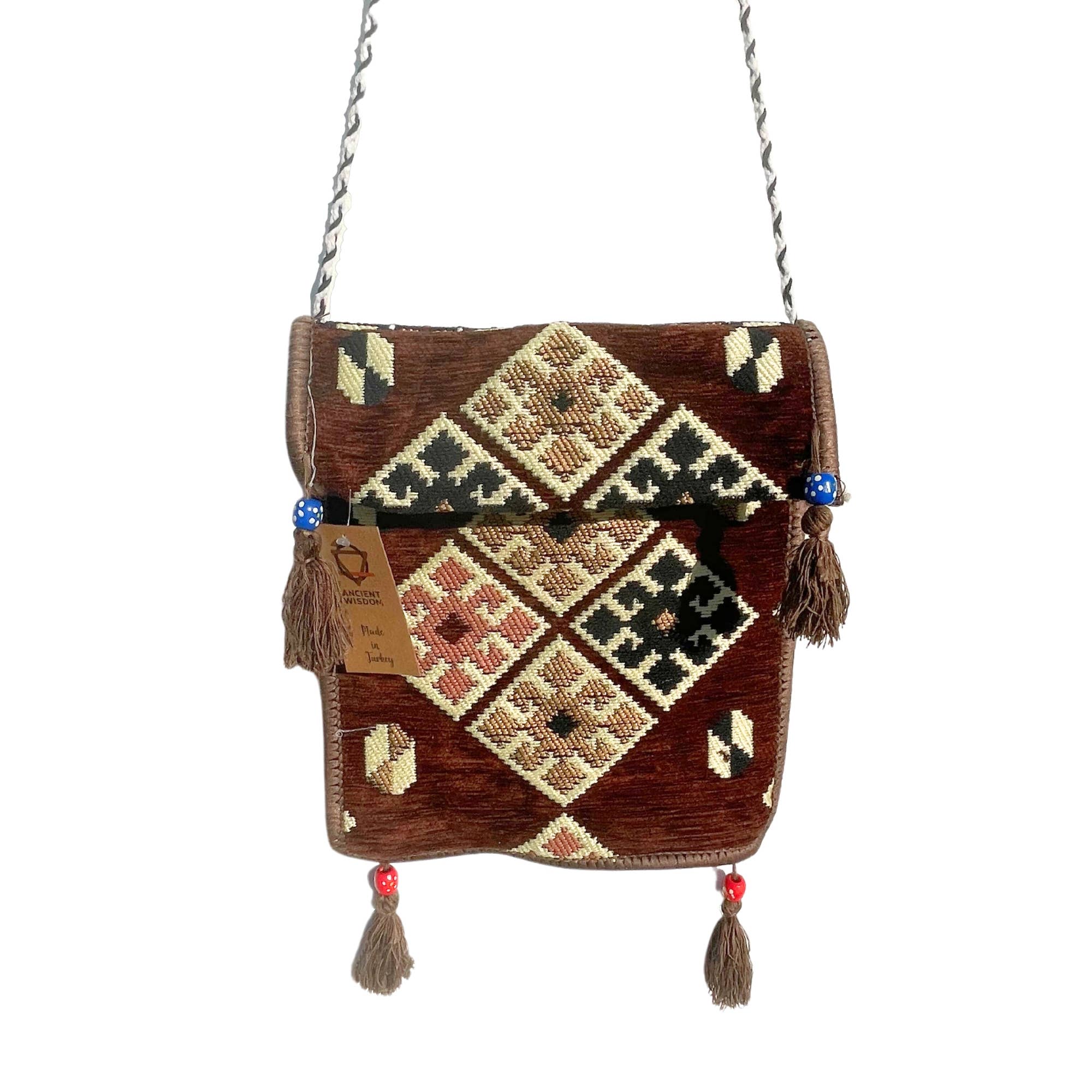 AW Artisan - Wholesale Crossbody Bag - Unisex - Kilim bag - Chocolate