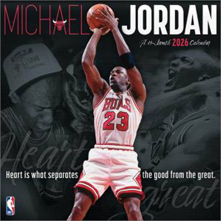 BrownTrout Publishers - Wholesale Calendar - Michael Jordan 2026 Square Wall Calendar