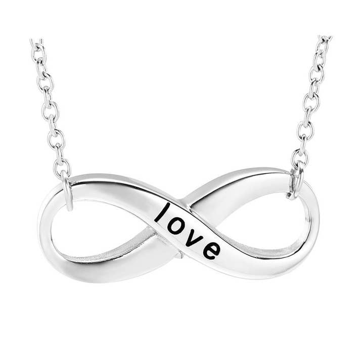 Forever Love Infinity Shaped Cremation Urn Necklace for wholesale by Cherished Emblems
