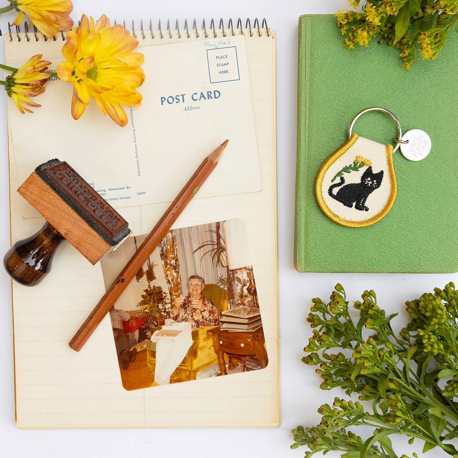 Three Potato Four - Vente Porte-clés – unisexe - Porte-clés Patch - Chat Noir1