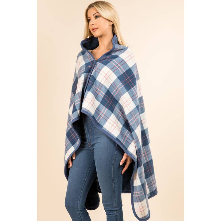 Suzie Q USA - Wholesale Wrap - Women's - Plaid Blanket Shawl0