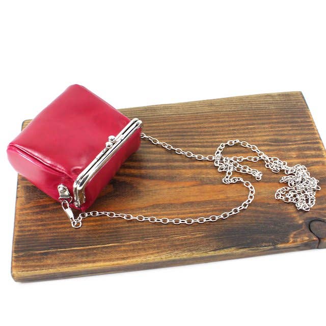 Pretty Persuasions - Wholesale Coin Purse - Women's - PL24011 Leather Coin Purse w/Crossbody Chain1