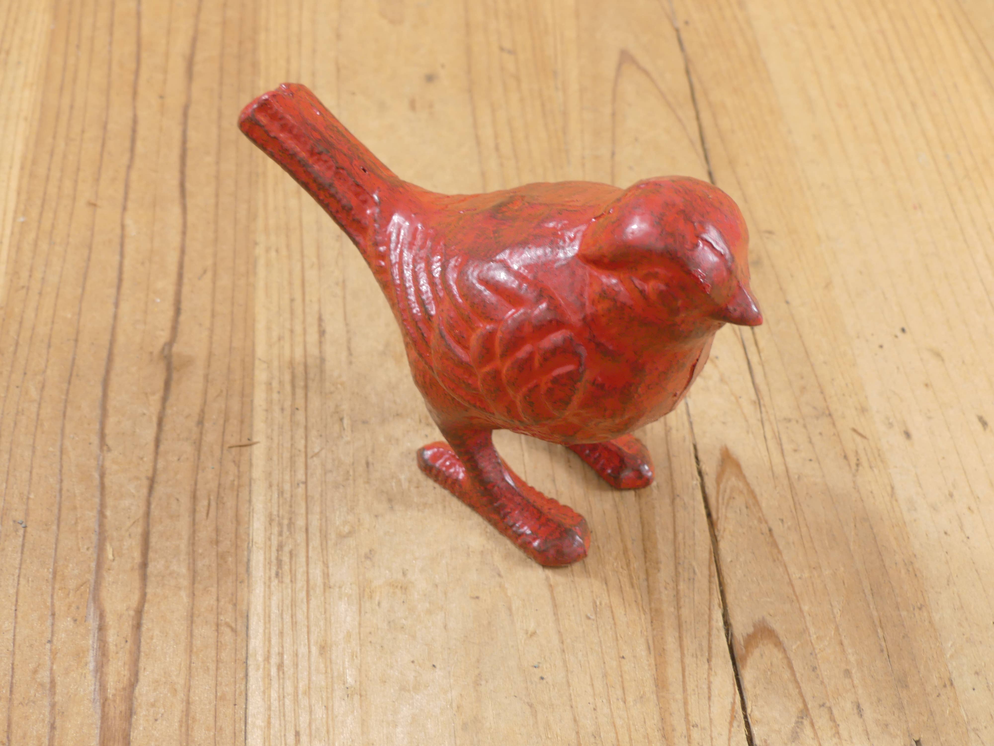 Midwest Craft House - Wholesale Decorative Figurine - CAST IRON RED BIRD FIGURE / CARDINAL1
