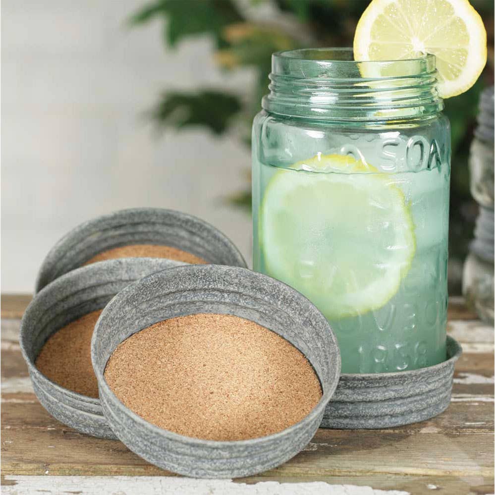 CTW Home Collection - Wholesale Coasters - Set of Four Mason Jar Lid Coasters0
