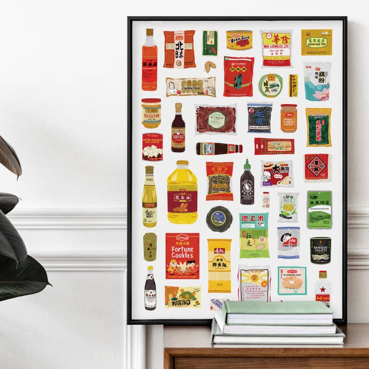 Bea Baranowska Illustration - Wholesale Art Print - Chinese Food Larder Print1