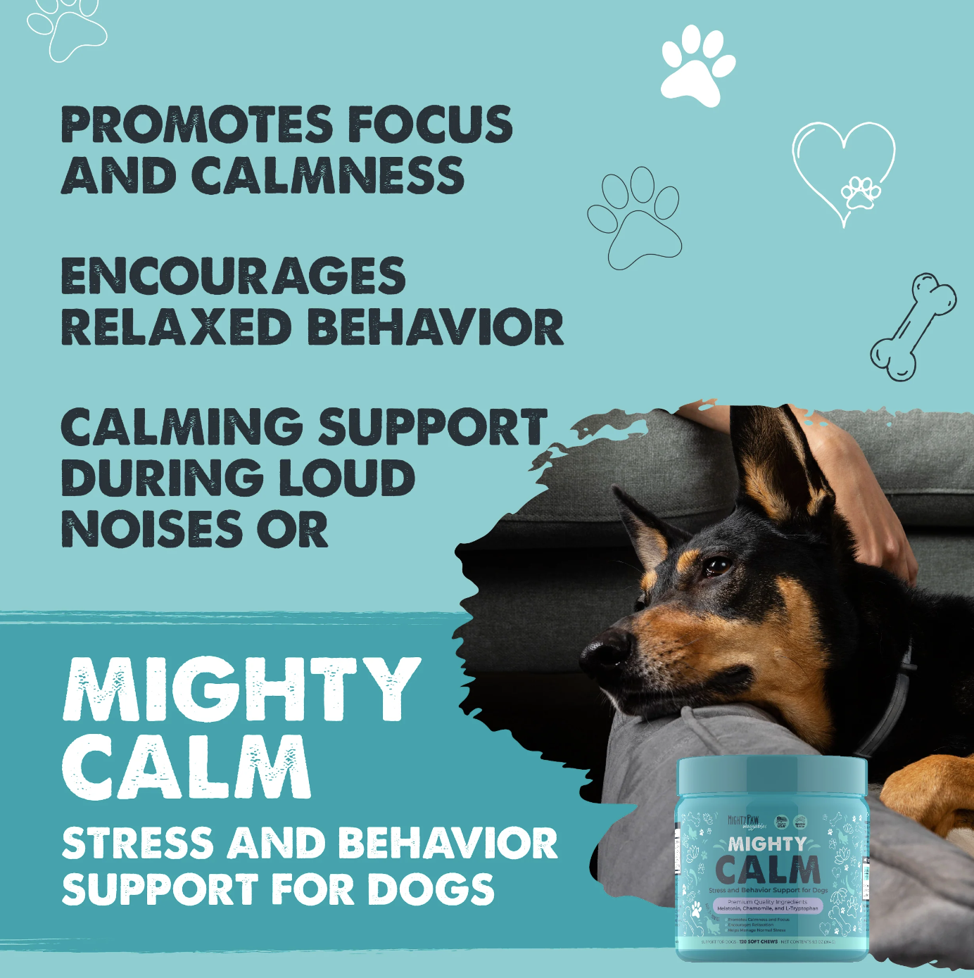 Mighty Paw - Vente Friandises – chien - Friandises Apaisantes pour Chiens4