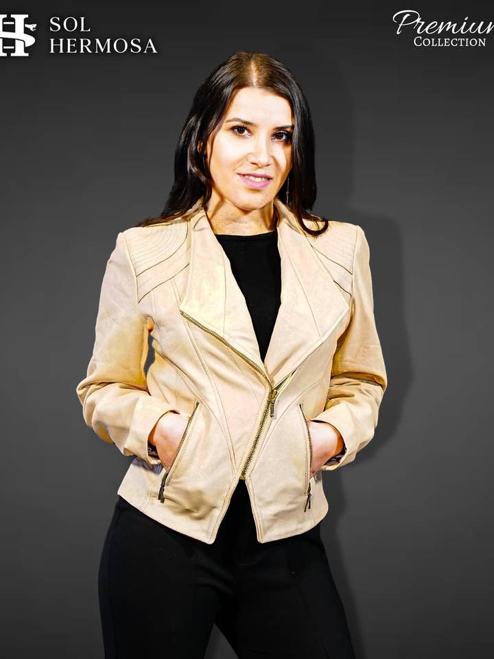 Metis Women's Real Leather Jacket for wholesale by Sol Hermosa