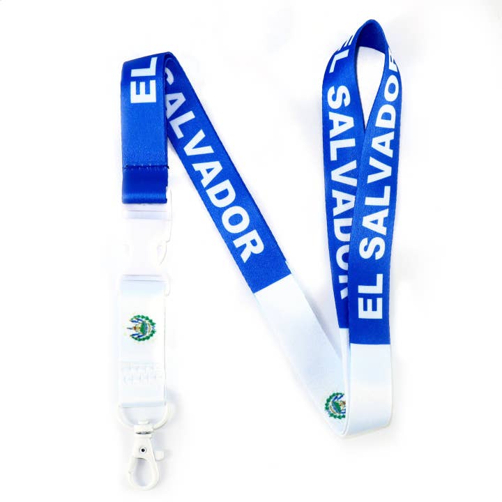 El Salvador Flag Lanyard/Keychain Wholesale. for wholesale by Eastex