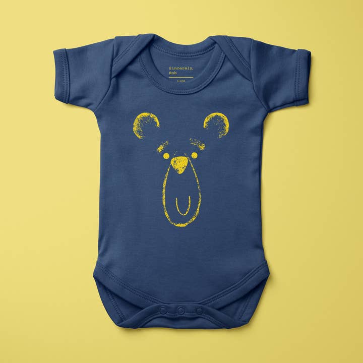 "California Bear" Baby Bodysuit Onesie for wholesale by Sincerely, Rob