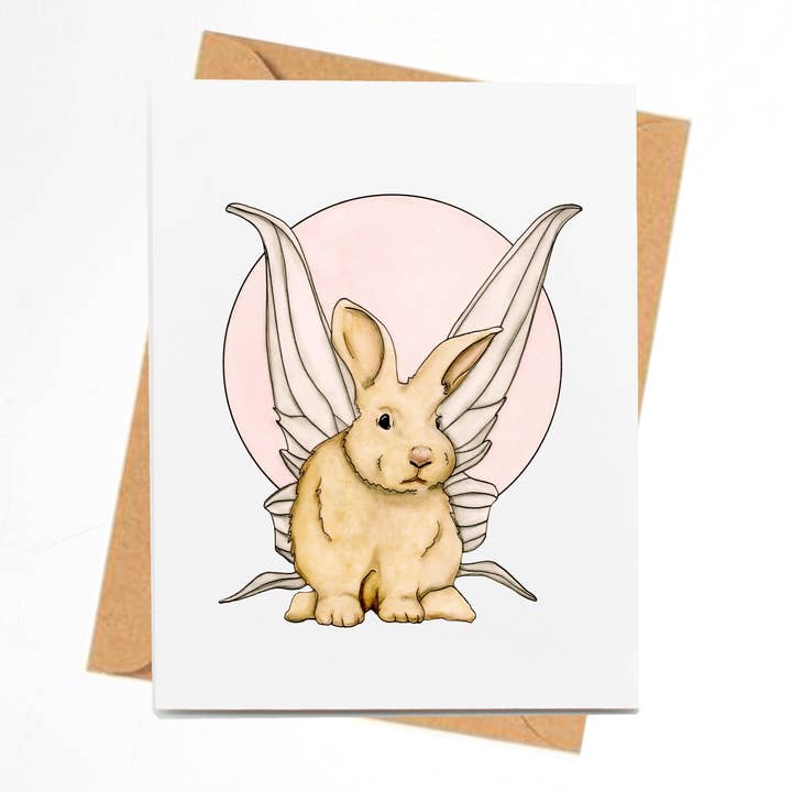 „Bunny Fae“ Håndlavet notekort for engroshandel hos PinkPolish Design