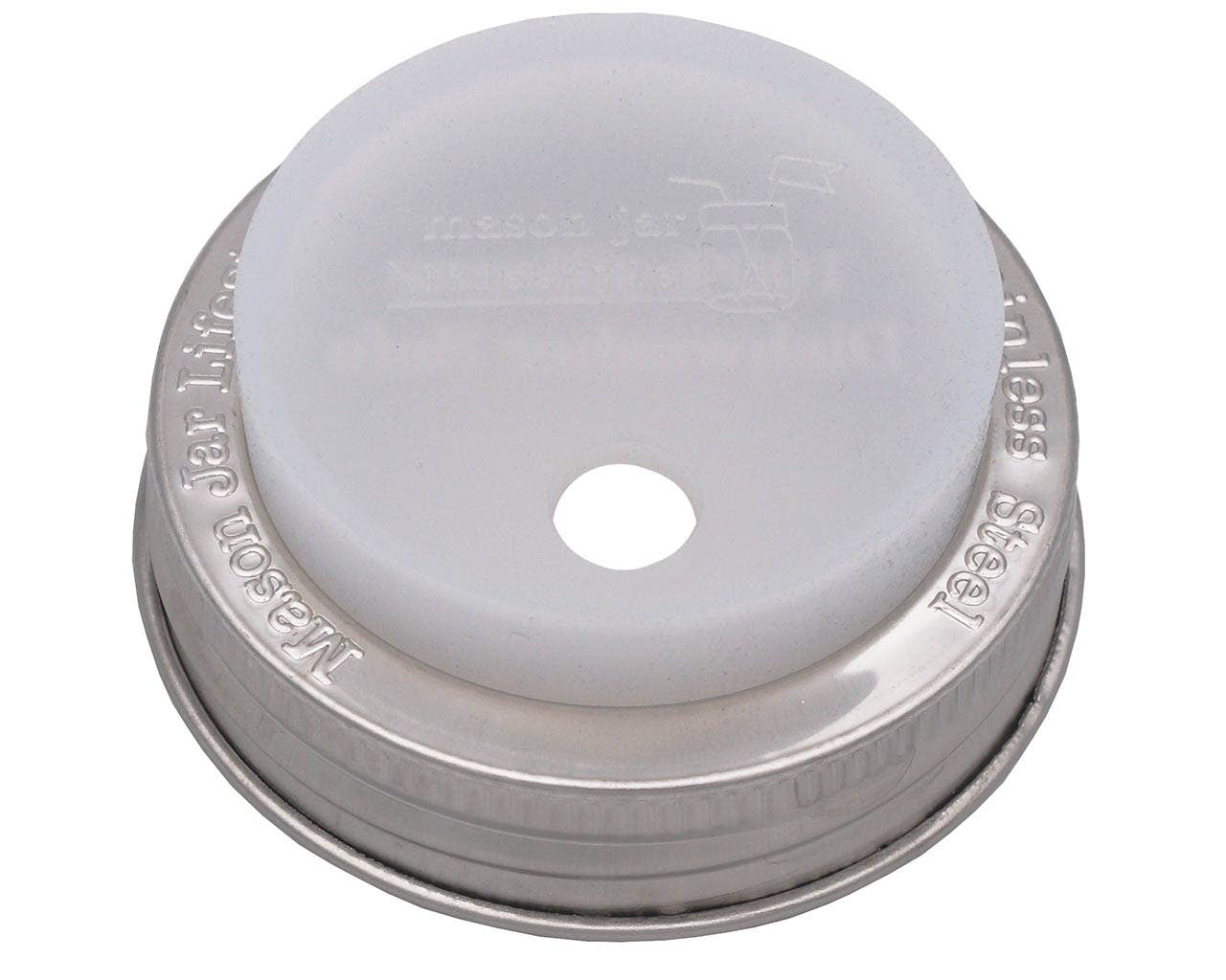 Mason Jar Lifestyle - Wholesale Drink Lids - Silicone Straw Hole Tumbler with Stainless Steel Band for Mason Jars2