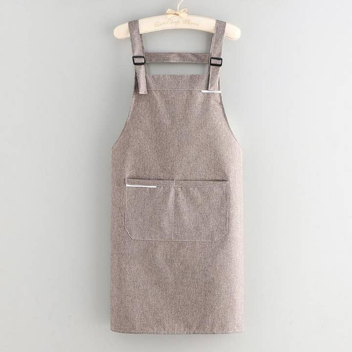 ACCITY - Wholesale Apron - Fabric coating Solid Color apron with pockets bulk_CWMM20372