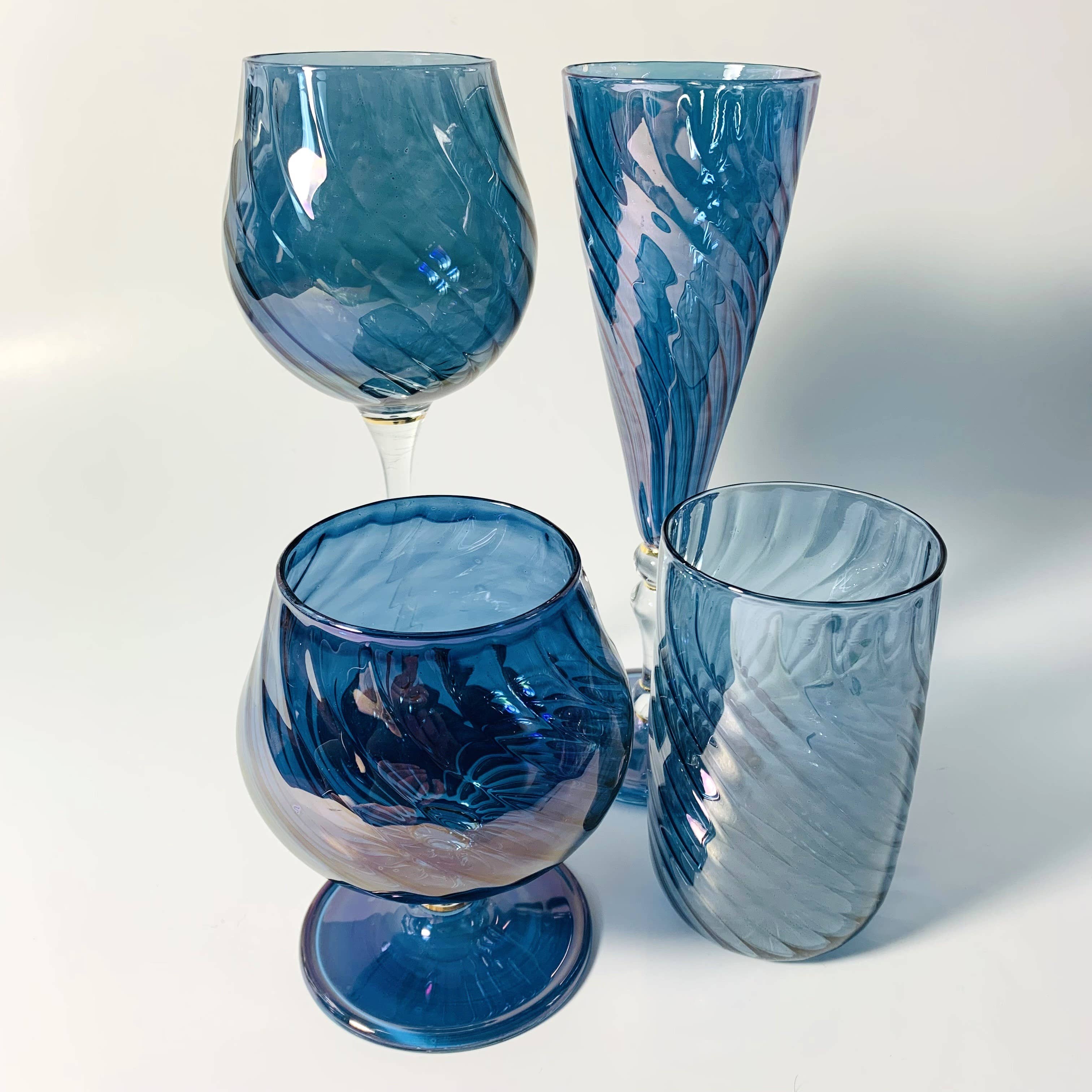 Dandarah (Ships from USA) - Wholesale Cocktail/Liquor Glass - Blown Glass Cognac Glass - Iridescent8
