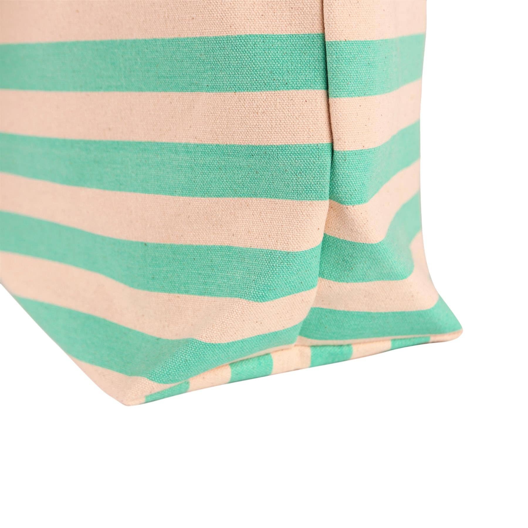 Rinkit Pty Ltd - Wholesale Beach Bag - Large Striped Canvas Tote Beach Bag - 55cm x 36cm - By Nicola Spring24