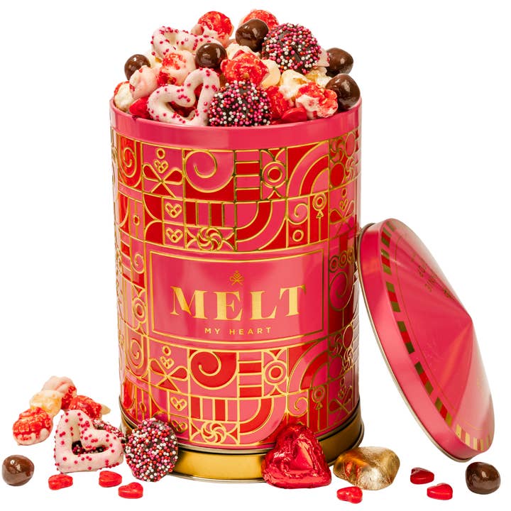 Valentines Day Gift Tin- Snack Assortment- Musical Gift Tin for wholesale by Bonnie & Pop