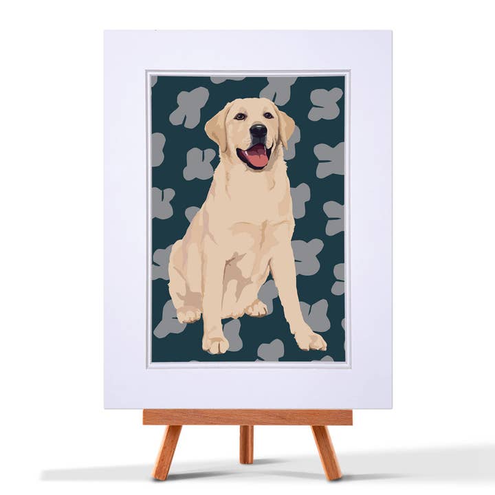 Golden Labrador Print for wholesale by Leslie Gerry