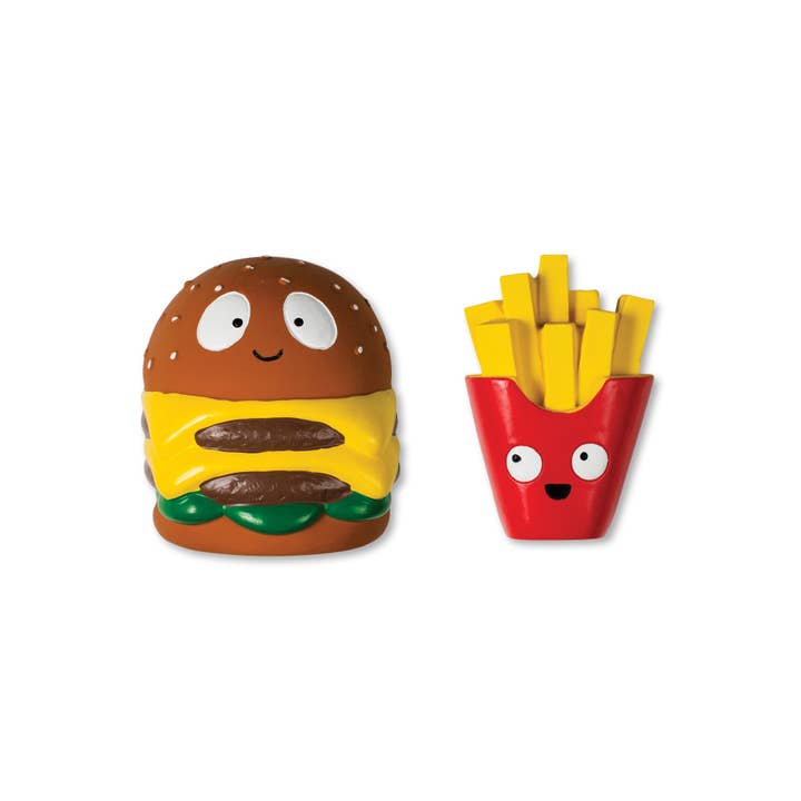 BIG BUNS SMALL FRY LATEX DOG TOYS SET OF 2 for wholesale by Petshop by Fringe Studio