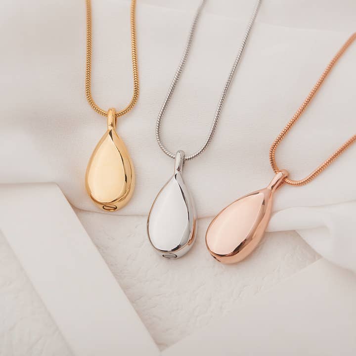 Anavia – wholesale Pendant/charm necklace – Teardrop Memorial Necklace Ashes Holder Keepsake Jewelry