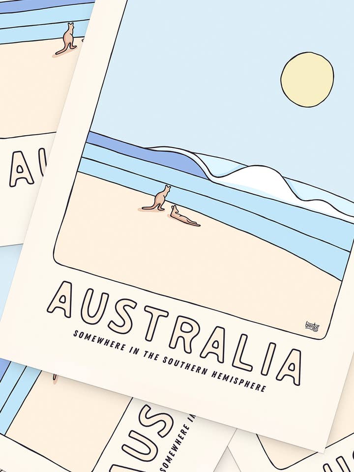 Australiƫ Kangoeroes Poster voor wholesale door Brentos