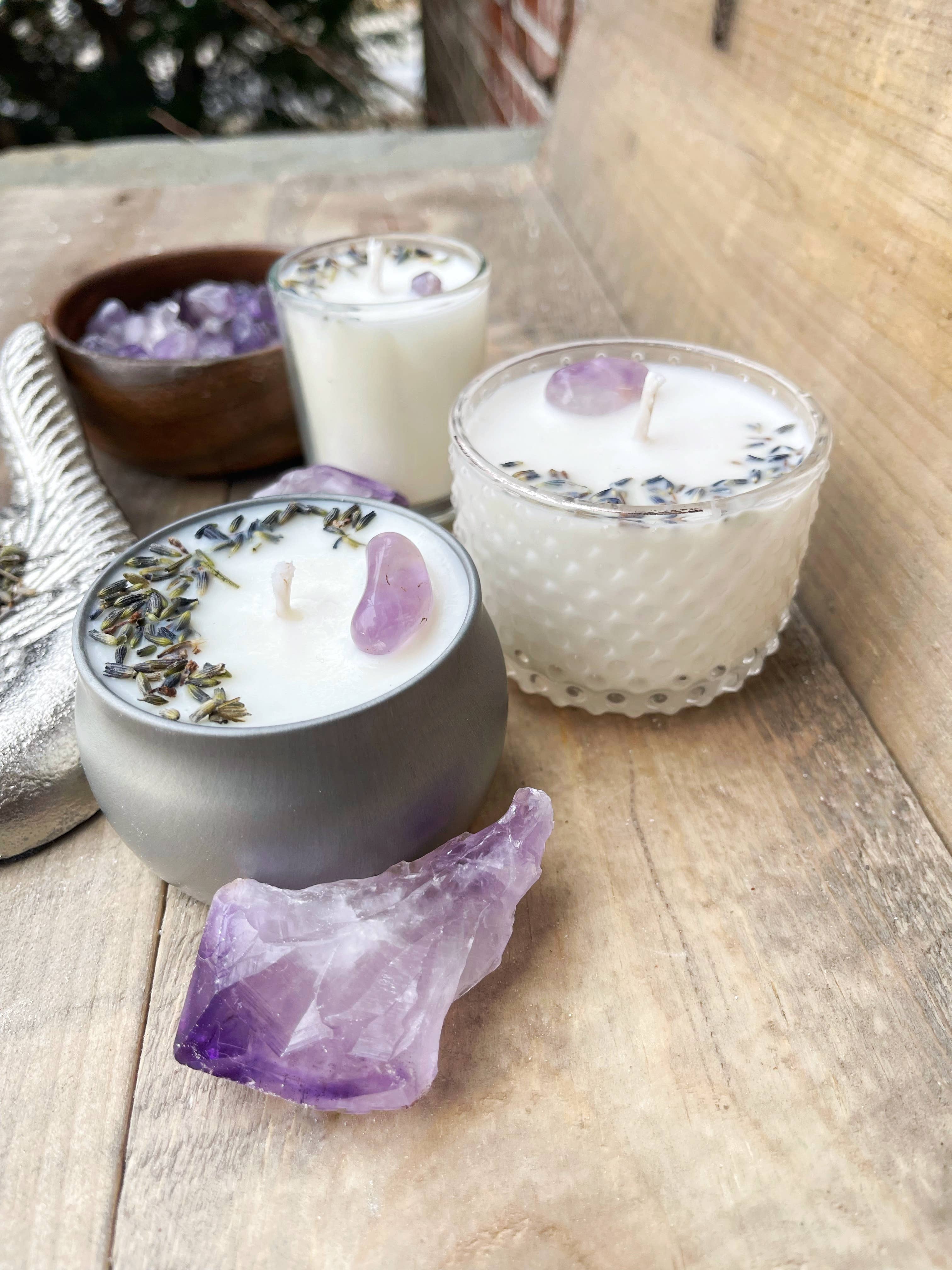 Rage Gems & Jewelry - Wholesale Travel Candles - Amethyst & Lavender Candle and Stash Jar2