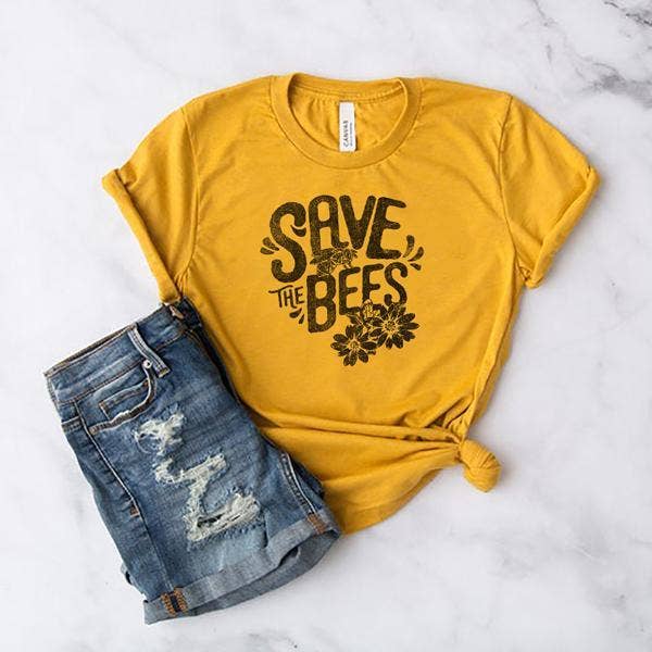 "Save the Bees" T-Shirt Custom Refill for wholesale by Sister Bees LLC