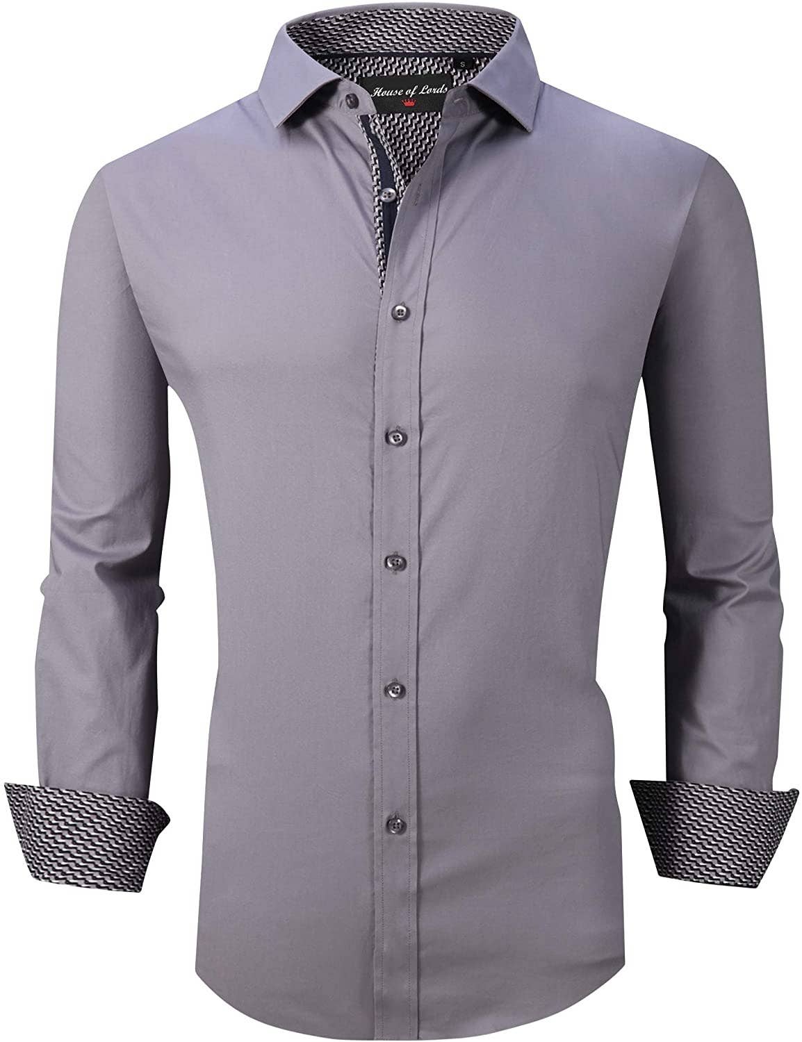 Rodeo Clothing - Wholesale Button Down Shirt - Men's - Mens Dress Shirts Long Sleeve Regular Fit Button Shirts-1005
