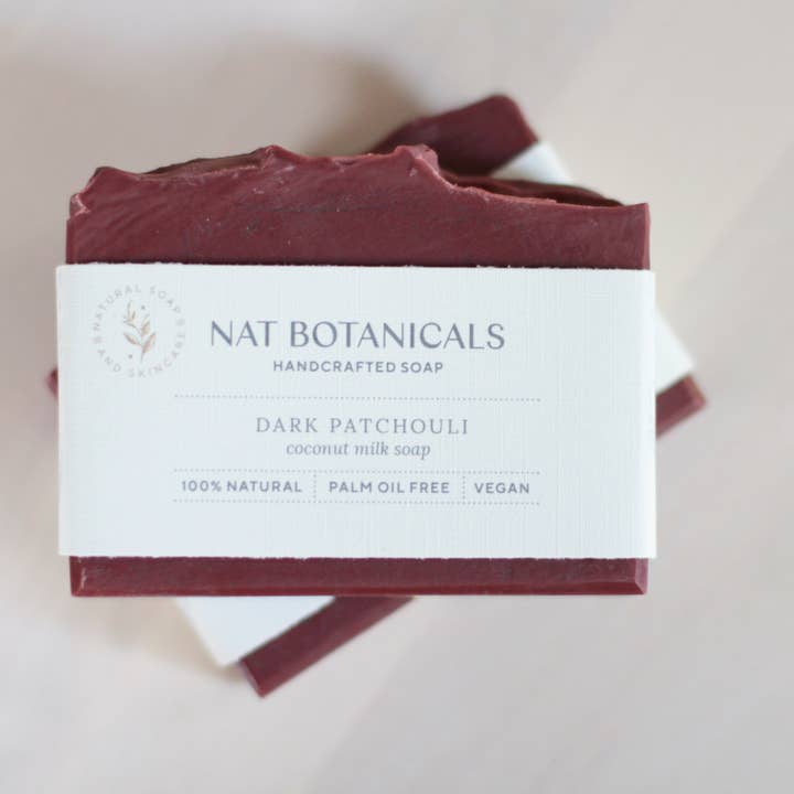Mörk Patchouli, Kokosmjölk Naturlig tvål för wholesale av Nat Botanicals