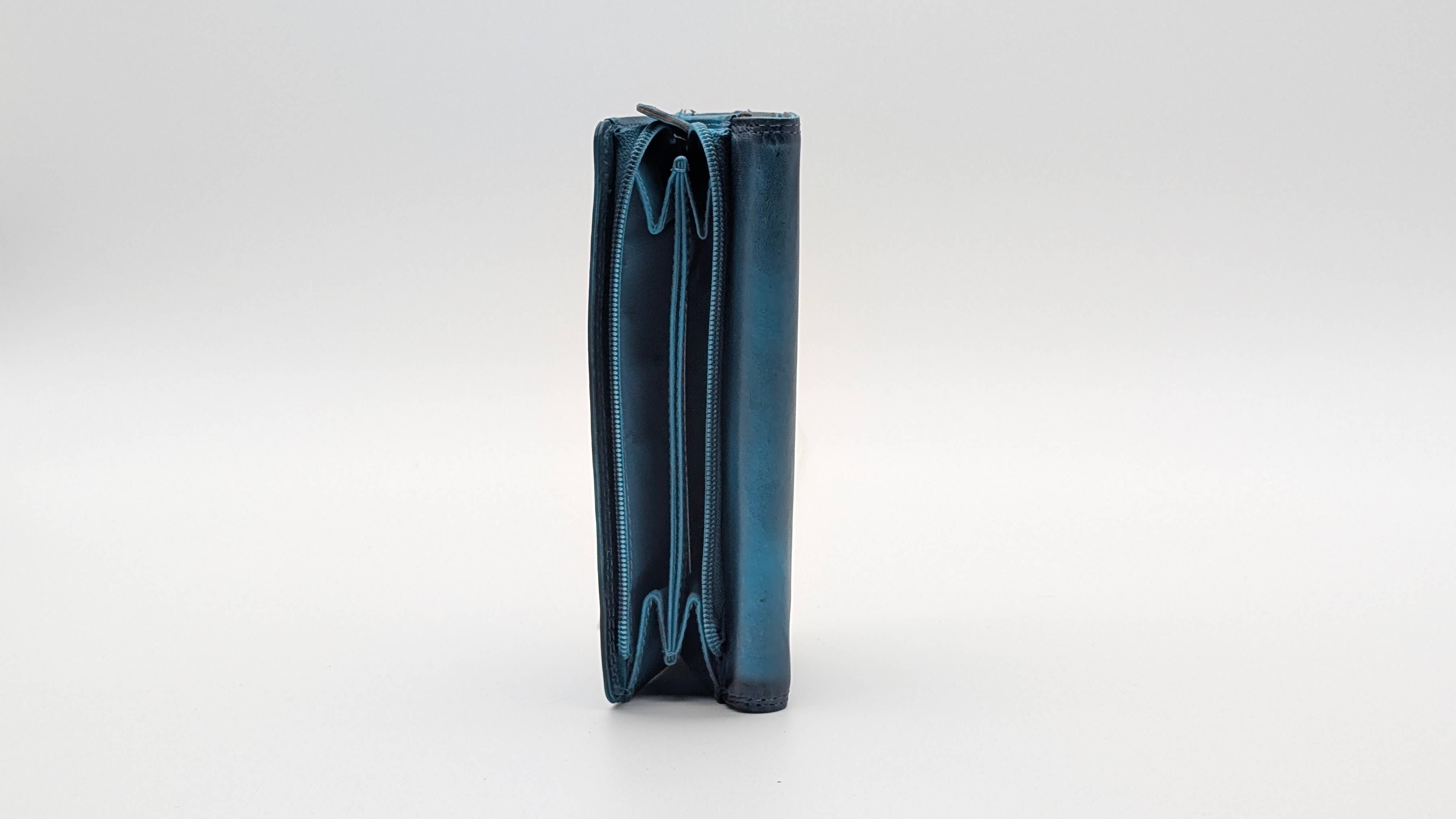 Alta Quero - Wholesale Crossbody Bag - Women's - Textured Leather Essentials Set– Wallets Crossbody BlueBlack14