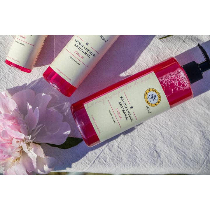 La Savonnerie du Nebbiu - Wholesale Body Wash/Shower Gel - Fig - Black Pepper Handmade Liquid Soap4