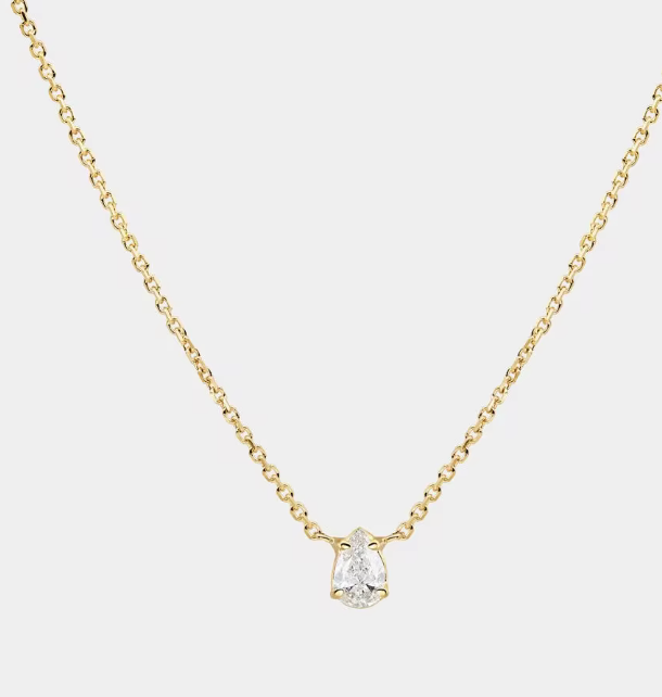 HoopLa – wholesale Pendant/charm necklace – Solitaire Collection- Steel 14K gold Necklace-layering 1