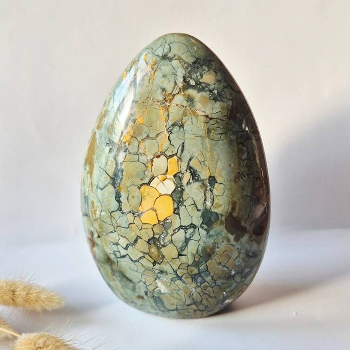 Ocean Jasper Freeform - 970g Piedra preciosa Espiritual Pieza de declaración para venta al por mayor de Moonlight Gemstones