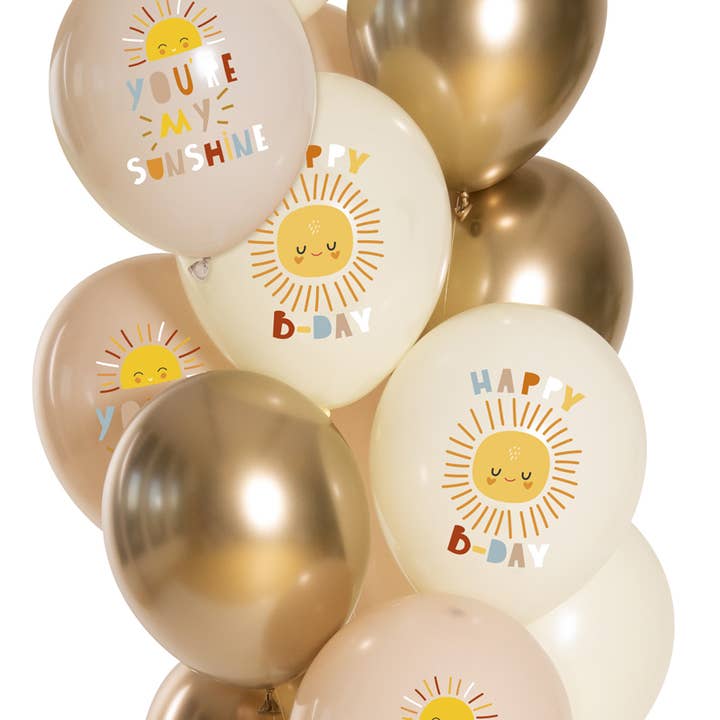 Multi Colors Balloons Birthday Sunshine 33cm - 12 pieces for wholesale on Faire