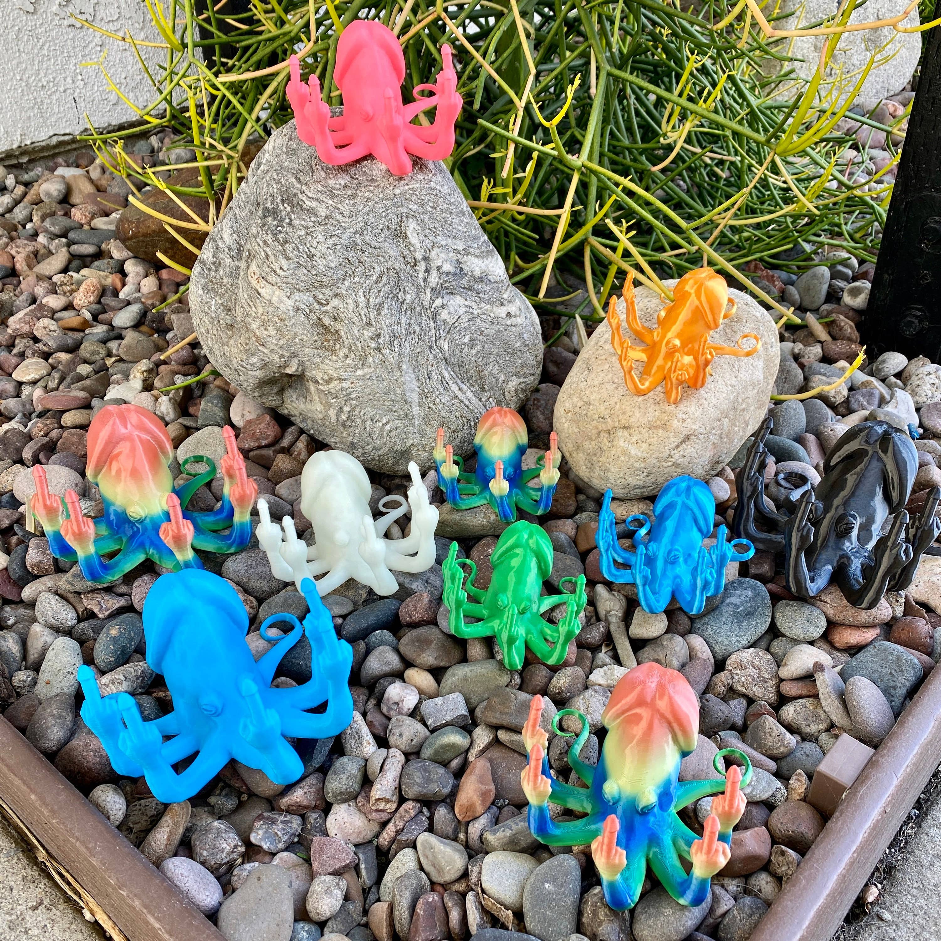 NumanPrints - Wholesale Gag Gift/Novelty Gift - Fucktopus Dickhead Angry Octopus Penis Middle Finger9