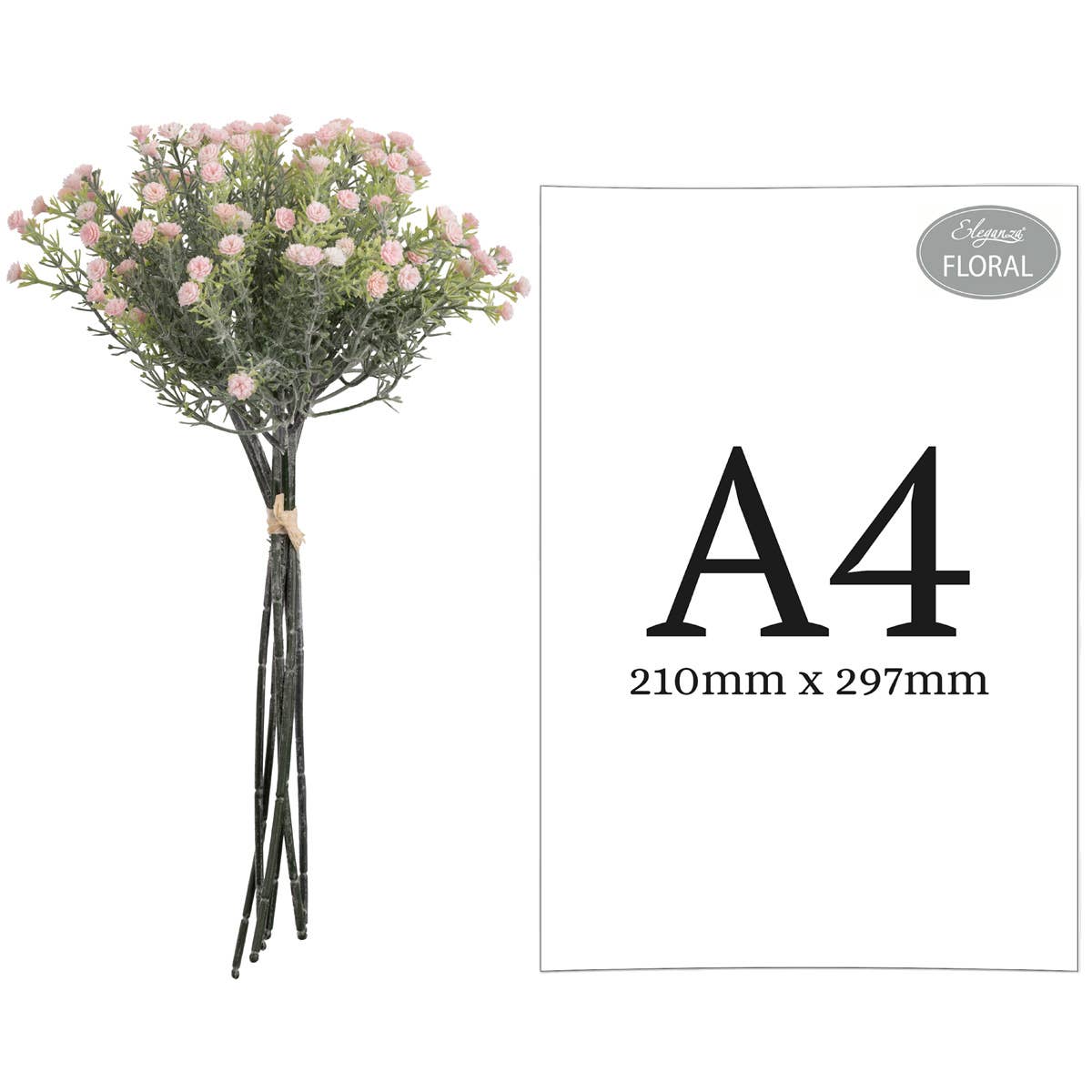 Eleganza Floral – wholesale Artificial flowers – Mini Open Gypsophilia Bunch x 6 Light Pink 33cm2