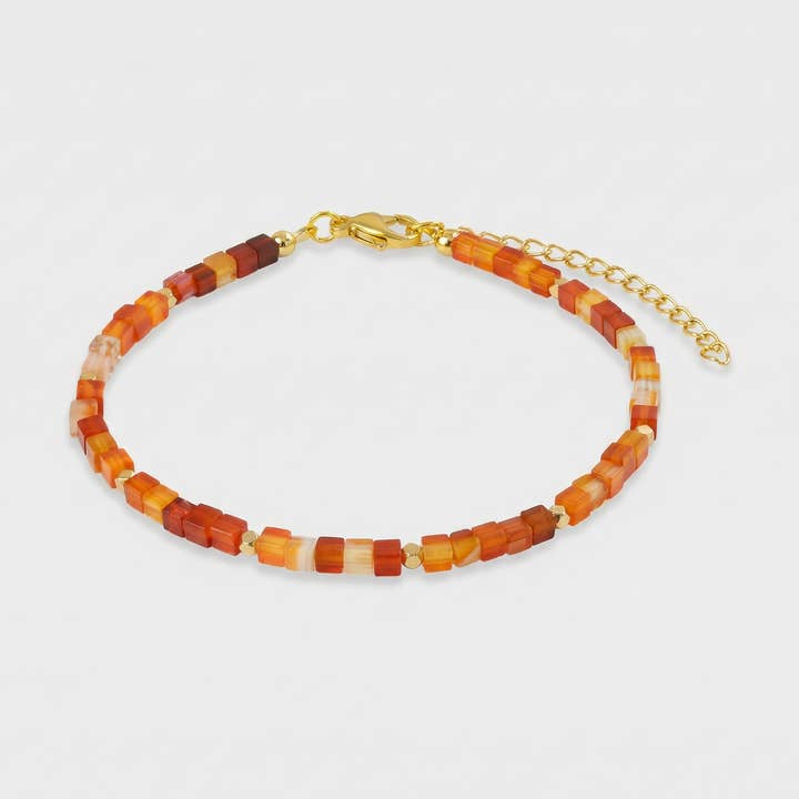 Rode Agaat Armband Goud for wholesale by Blue Buddha Jewelry