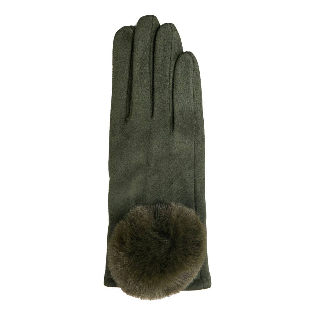 Top It Off - Wholesale Gloves - Women's - Mariah Glove with Oversized Pom Pom -Warm & Chic - Winter 2025