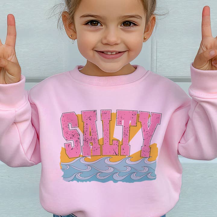 Salty Beach Vacation Ocean Resort YOUTH Graphic Sweatshirt for wholesale by Par.tees by Party On!