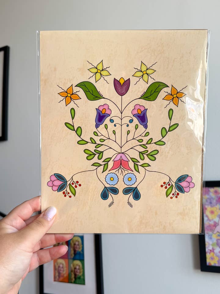Native Floral 8x10 " Print for wholesale by Wild Rabbit Beads