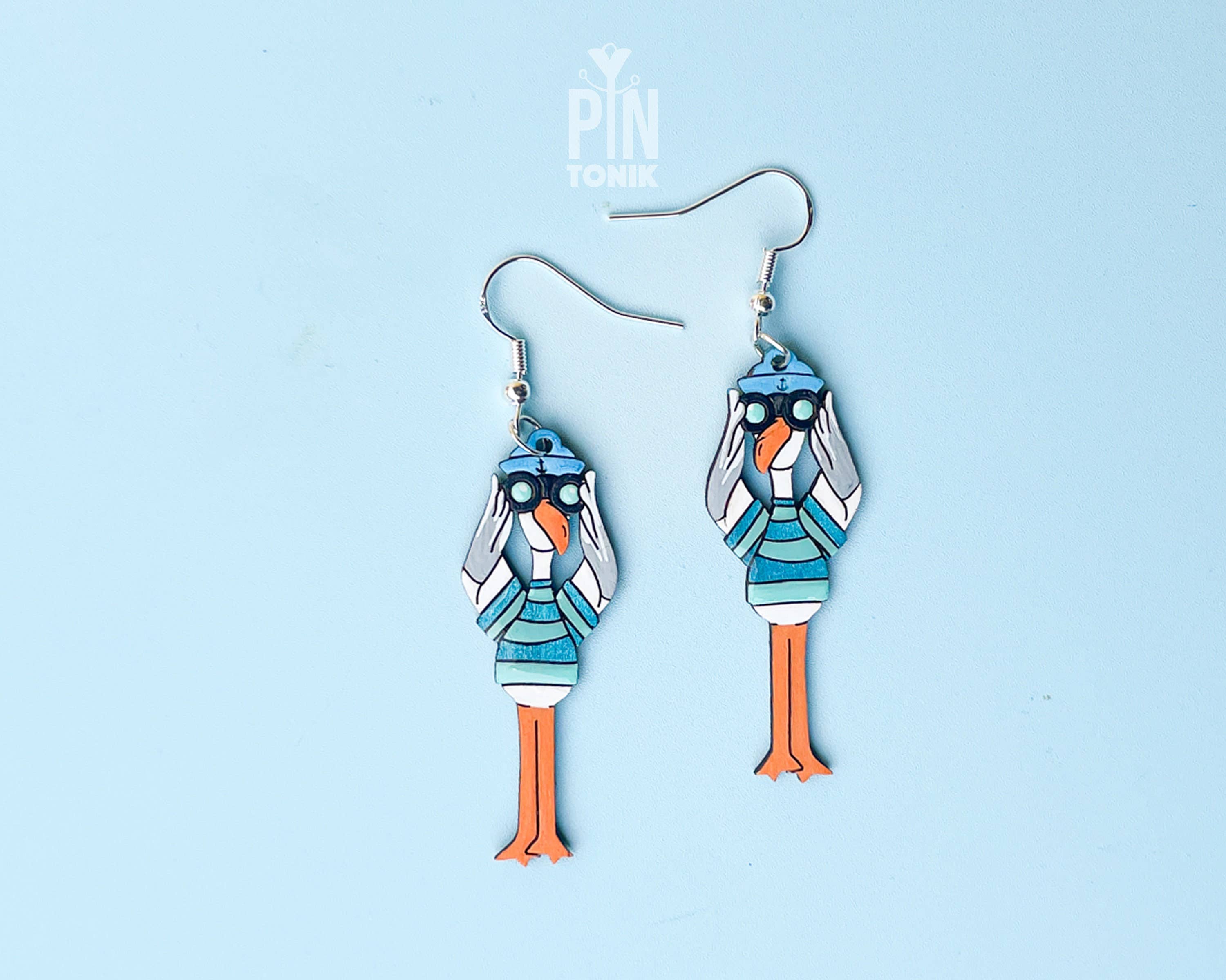 PinTonik – Brincos de argola por atacado – Brincos Náuticos Gaivota de Praia em Prata Esterlina6