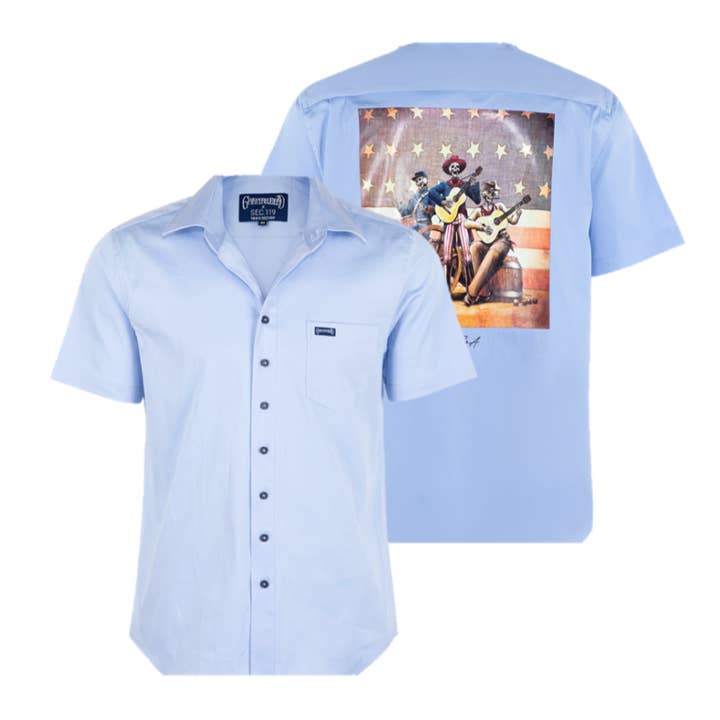 Section 119 - Wholesale Button Down Shirt - Men's - Grateful Dead | Classic Button Down | Concert Series US Blues
