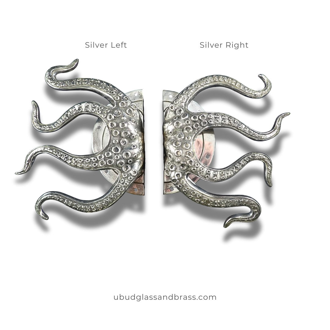 Ubud Glass – wholesale Knob/pull – Brass Octopus Door Handle – Solid Brass Entry Door Pull (Left or Right)14