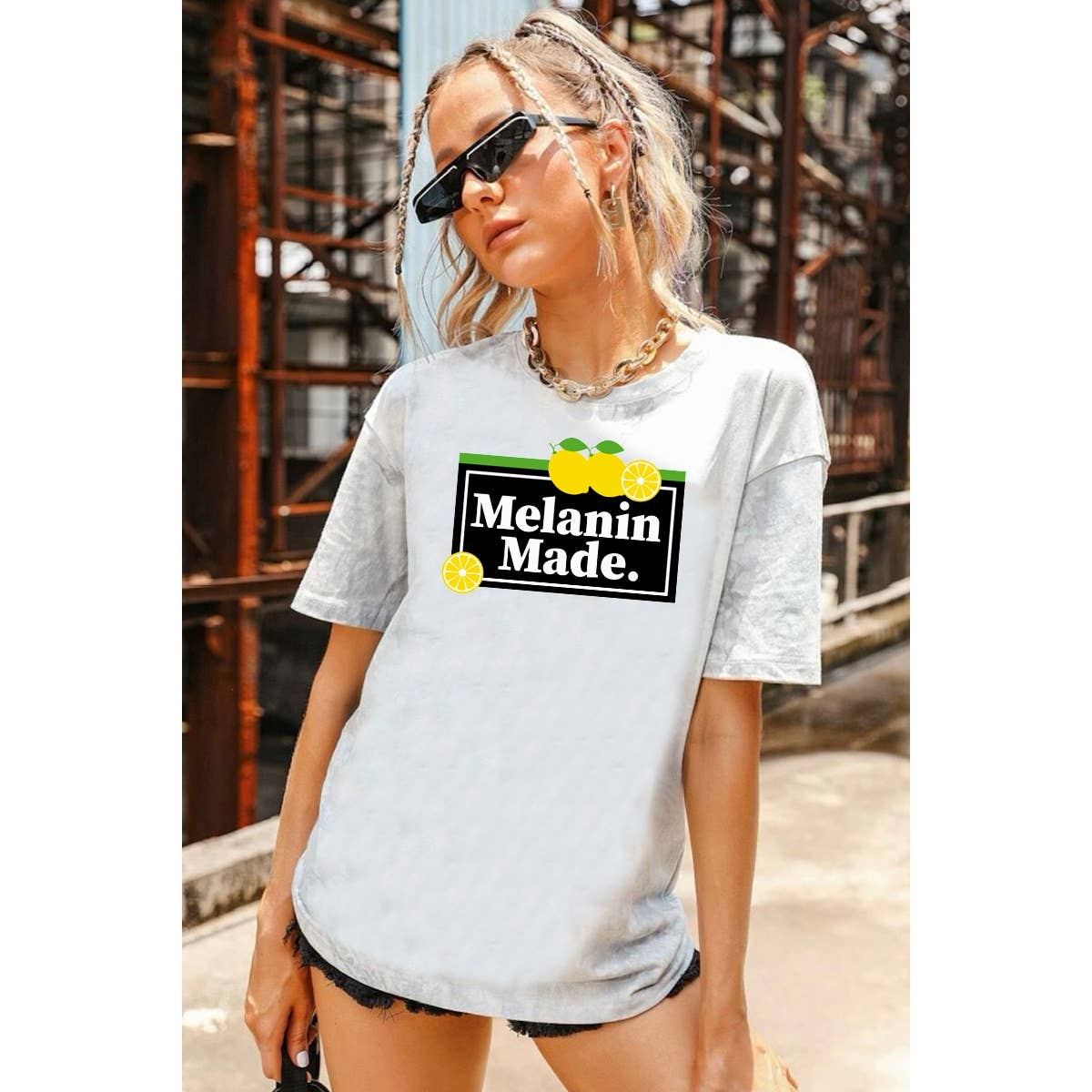 crashangel.us - Vente T-shirt sérigraphié – femme - T-shirt imprimé MELANIN MADE1