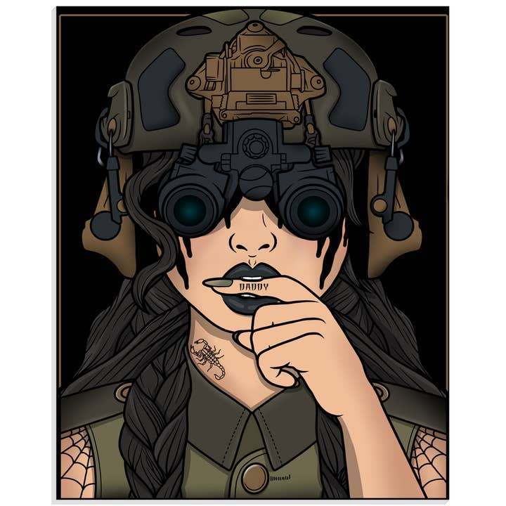 Shady Lady akryltryk for engroshandel hos Platoon Daddy LLC