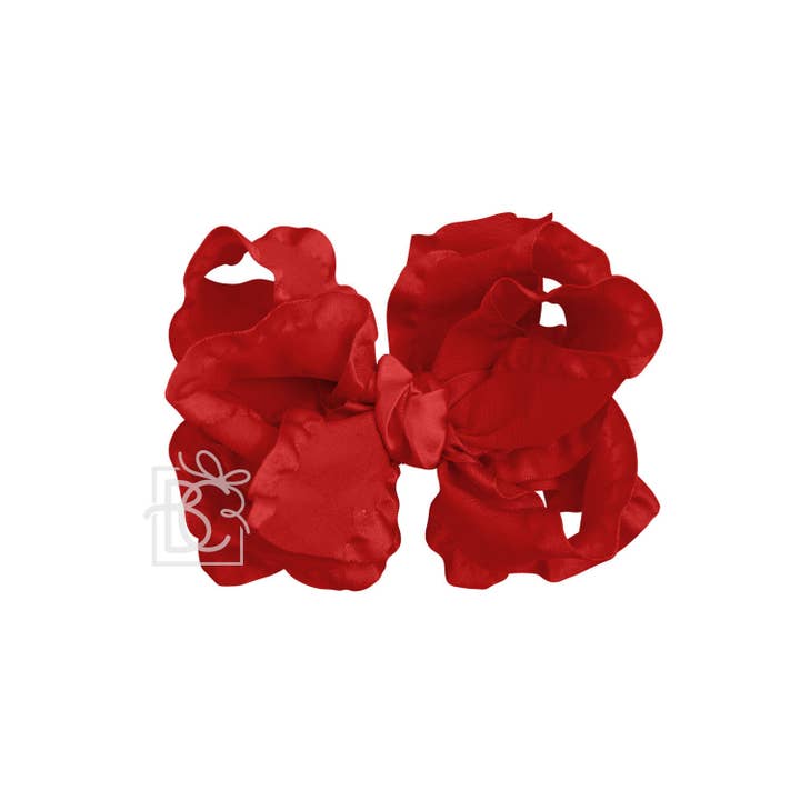 Beyond Creations, LLC - Wholesale Hair Bow - Kids - DOUBLE RUFFLE BOW ON CLIP27