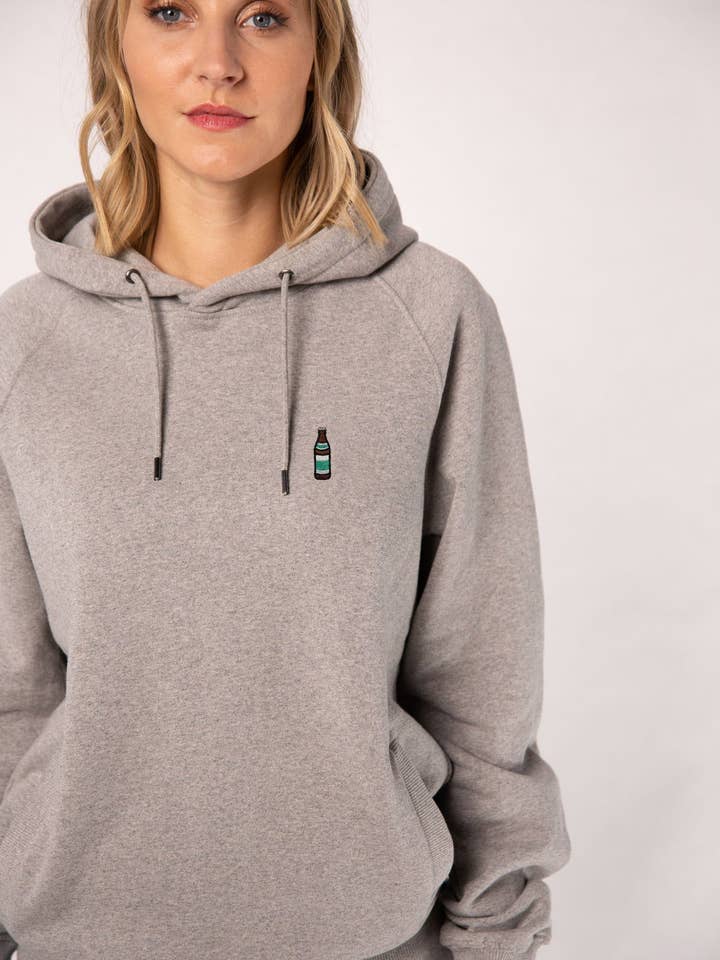 Light | Embroidered organic cotton women's hoodie for wholesale by Fashion Drinks