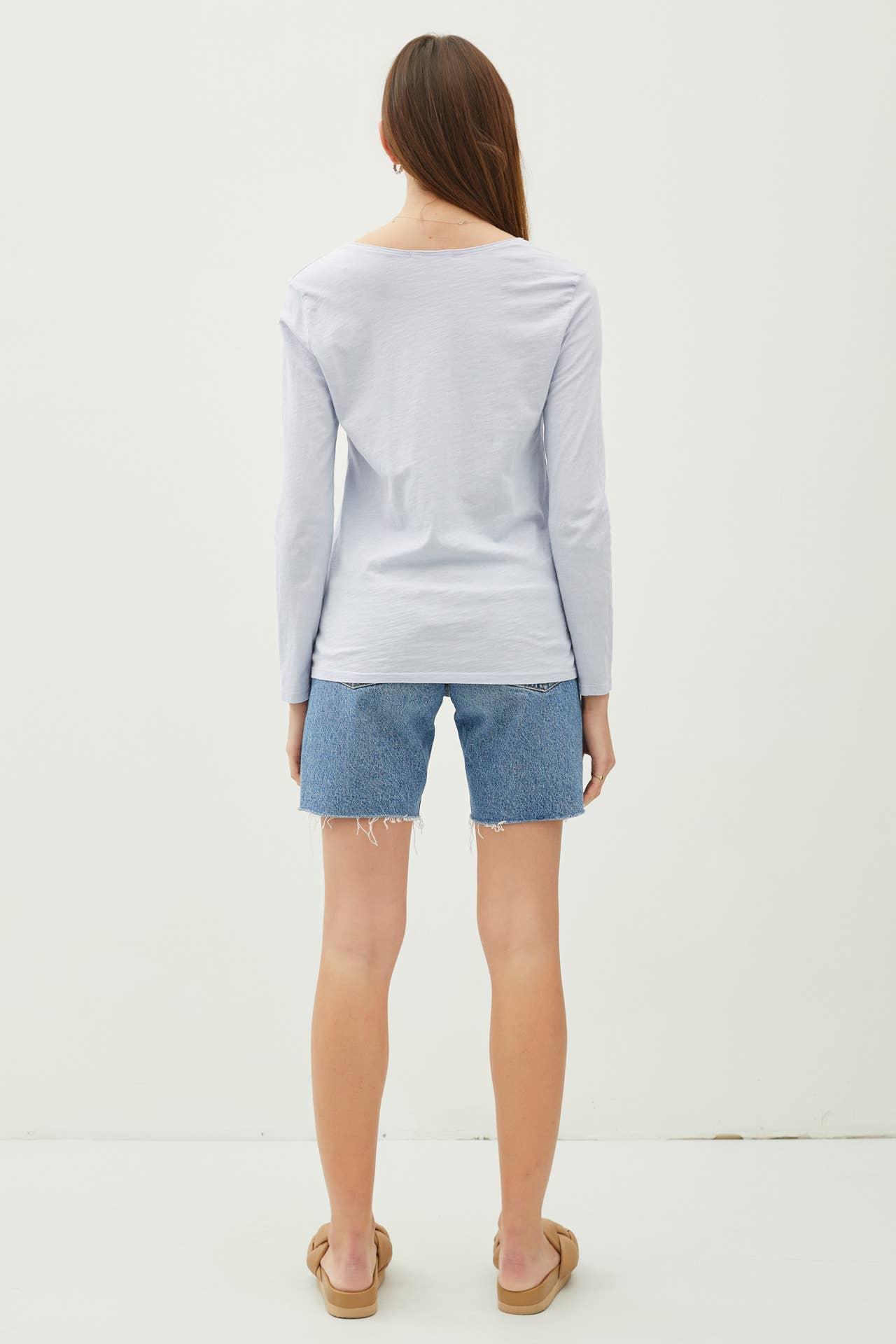 Be Cool - Wholesale T-Shirt - Women's - COTTON V-NECK LONG SLEEVE T-SHIRT13