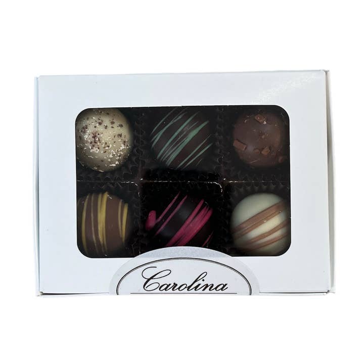 Carolina Chocolate Company - Wholesale Chocolate box - 6 Piece Truffle Assortment Box0