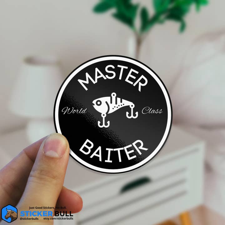 Sticker Bull - Wholesale Sticker - World Class Master Baiter Sticker, Swim Bait Sticker, Meme Sticker, Funny Waterproof Vinyl Sticker Decal for Laptop, Car, Hydroflask Sticker5